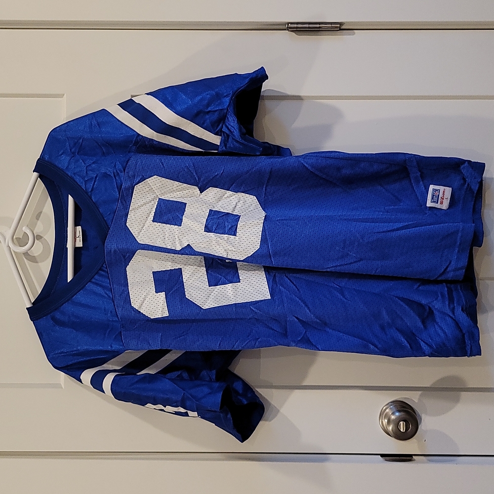 Vintage Marshall Faulk Jersey on a Wilson Brand Jersey. Men's Size Large